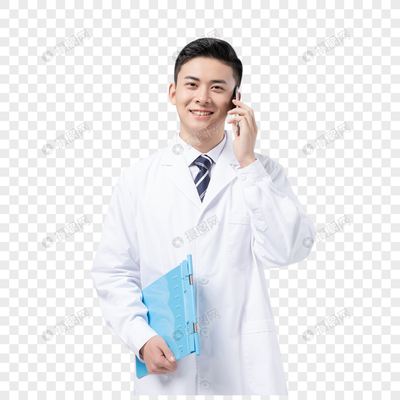 打电话的医生形象